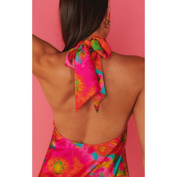 Show Me Your Mumu Jasmine Tie Floral Mini Dress in Miss Malibu XL - Picture 4 of 8